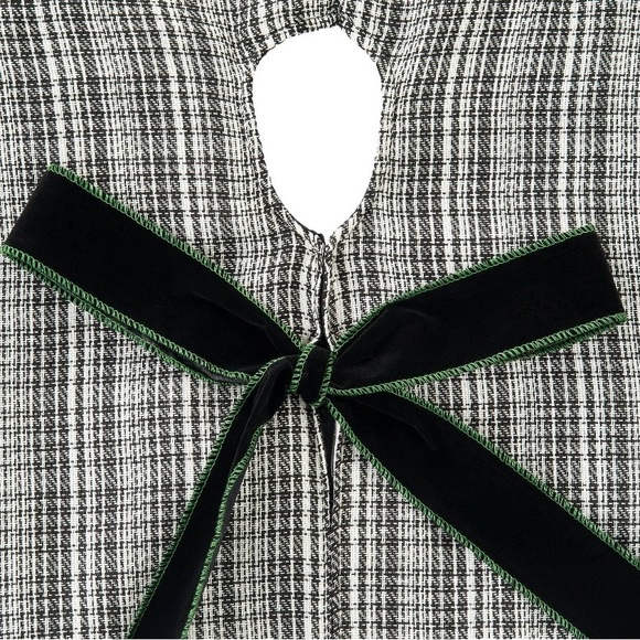 Holiday Time Black and White Plaid Christmas Tree Skirt, 56" - Picture 4 of 4